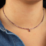 Gem Jar-Purple Spinel & Amethyest Charm Beaded Necklace-Necklaces-Blue Ruby Jewellery-Vancouver Canada