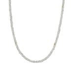 Rainbow Moonstone Beaded Necklace 14k Gold Filled, Rainbow Moonstone