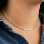 Gem Jar-White Zircon Beaded Necklace-Necklaces-Blue Ruby Jewellery-Vancouver Canada