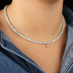 Gem Jar-Butterfly Charm Aquamarine Beaded Necklace-Necklaces-Blue Ruby Jewellery-Vancouver Canada