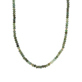 Emerald Beaded Necklace 14k Gold Filled, Emerald