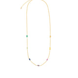 Gem Jar-Three Stone Station Necklace-Necklaces-Blue Ruby Jewellery-Vancouver Canada