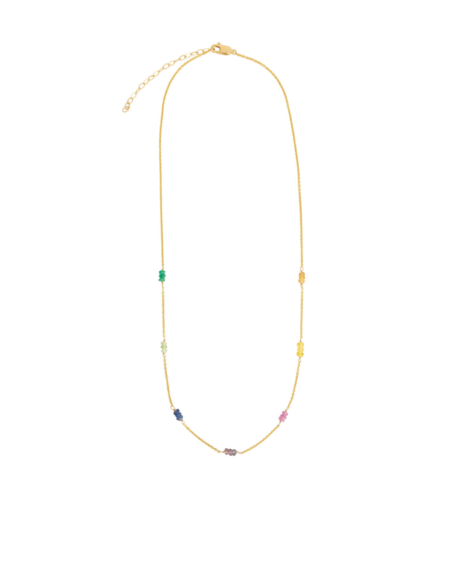 Gem Jar-Three Stone Station Necklace-Necklaces-Blue Ruby Jewellery-Vancouver Canada