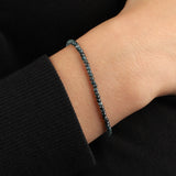 Shaded Blue Sapphire Bracelet | 3mm 14k Gold Filled, Blue Sapphire