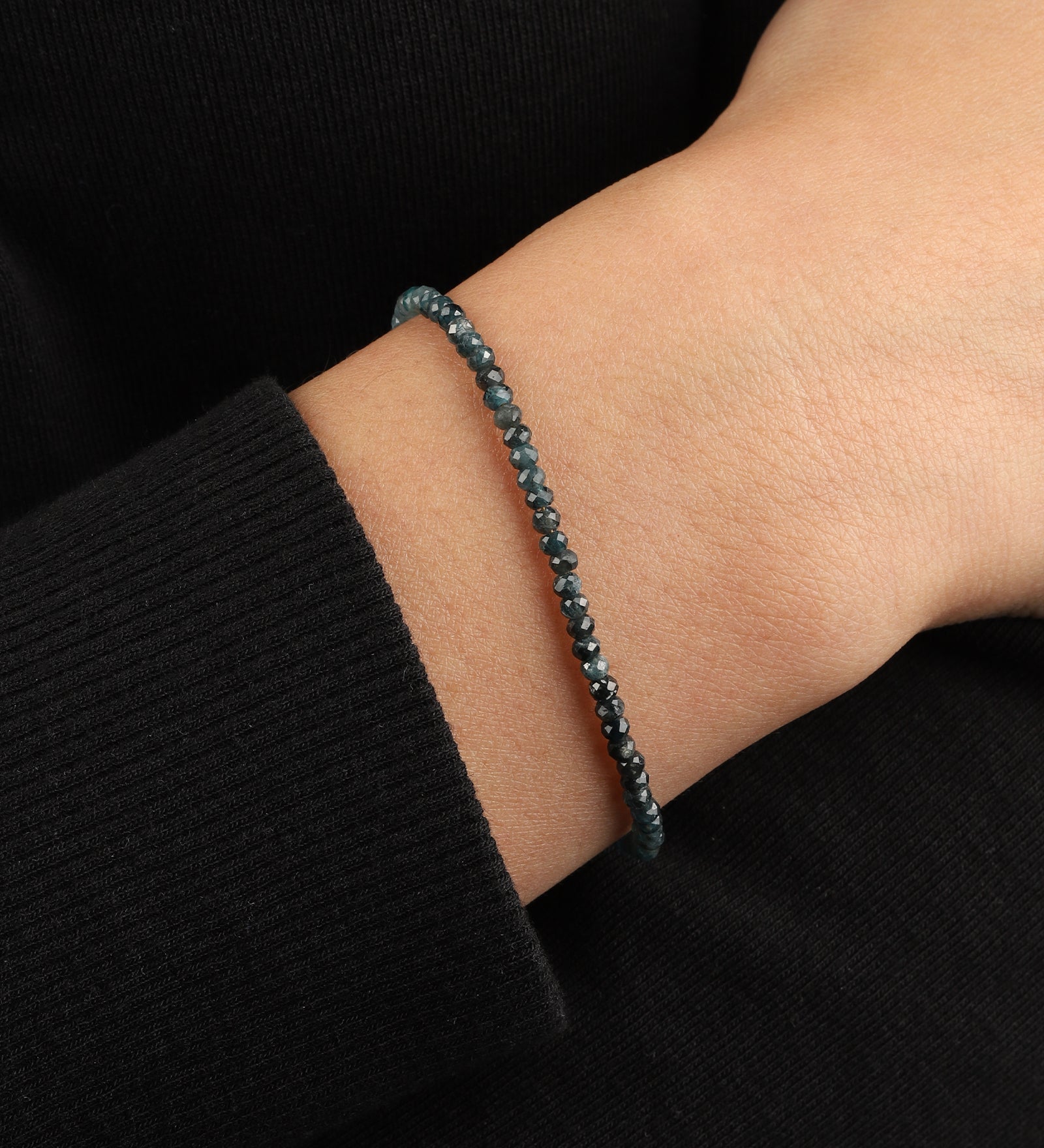 Shaded Blue Sapphire Bracelet | 3mm 14k Gold Filled, Blue Sapphire
