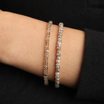 Mystic Moonstone Beaded Braccelet | 4mm 14k Gold Filled, Mystic Moonstone