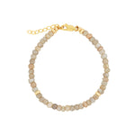Mystic Moonstone Beaded Braccelet | 4mm 14k Gold Filled, Mystic Moonstone