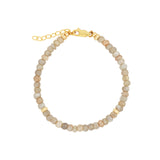 Mystic Moonstone Beaded Braccelet | 4mm 14k Gold Filled, Mystic Moonstone