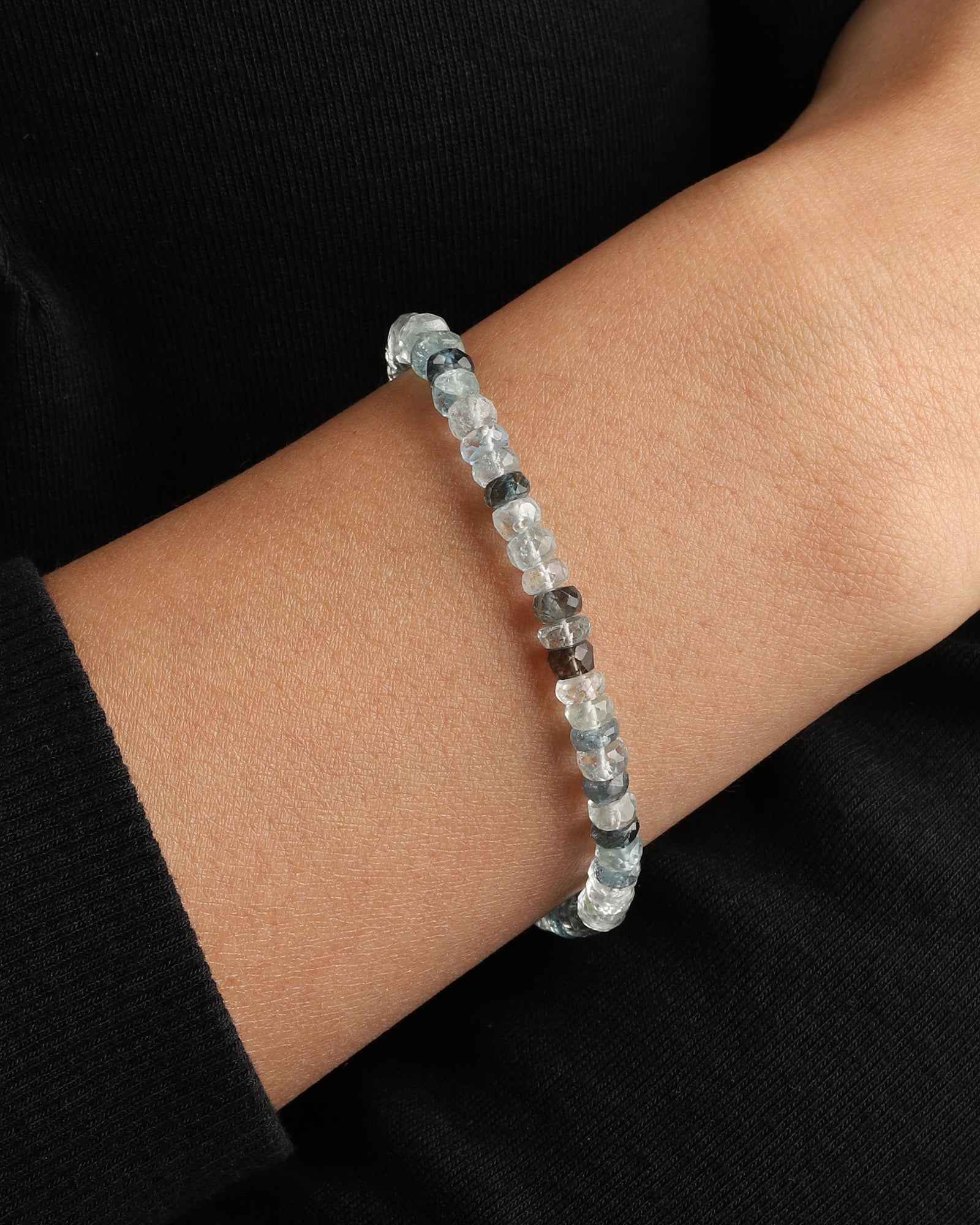 Moss Aquamarine Bracelet | 5mm 14k Gold Filled, Moss Aquamarine