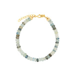 Moss Aquamarine Bracelet | 5mm 14k Gold Filled, Moss Aquamarine