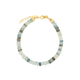 Moss Aquamarine Bracelet | 5mm 14k Gold Filled, Moss Aquamarine