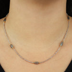 Gem Jar-Beaded Labradorite Station Necklace-Necklaces-Blue Ruby Jewellery-Vancouver Canada