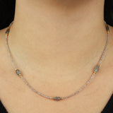 Gem Jar-Beaded Labradorite Station Necklace-Necklaces-Blue Ruby Jewellery-Vancouver Canada