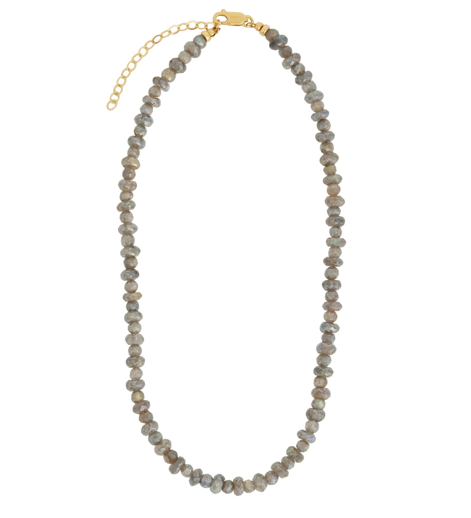 Mixed Labradorite Faceted Necklace 14k Gold Filled, Labradorite