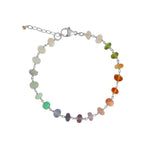 Gem Jar-Mixed Stone Chain Bracelet-Bracelets-Sterling Silver, Multicolour-Blue Ruby Jewellery-Vancouver Canada