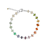 Gem Jar-Mixed Stone Chain Bracelet-Bracelets-Sterling Silver, Multicolour-Blue Ruby Jewellery-Vancouver Canada