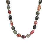 Faceted Watermelon Tourmaline Beaded Necklace