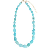 Faceted Sleeping Beauty Turquoise Beaded Necklace