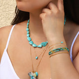 Gem Jar-Sleeping Beauty Turquoise Beaded Necklace-Necklaces-Blue Ruby Jewellery-Vancouver Canada