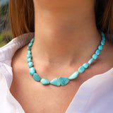 Sleeping Beauty Turquoise Beaded Necklace