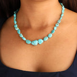 Gem Jar-Turquoise Nugget Beaded Necklace-Necklaces-Blue Ruby Jewellery-Vancouver Canada