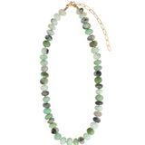 Gem Jar-Faceted Peruvian Opal Rondelle Beaded Necklace | 10.5mm-Necklaces-Blue Ruby Jewellery-Vancouver Canada
