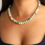 Gem Jar-Faceted Peruvian Opal Rondelle Beaded Necklace | 10.5mm-Necklaces-Blue Ruby Jewellery-Vancouver Canada