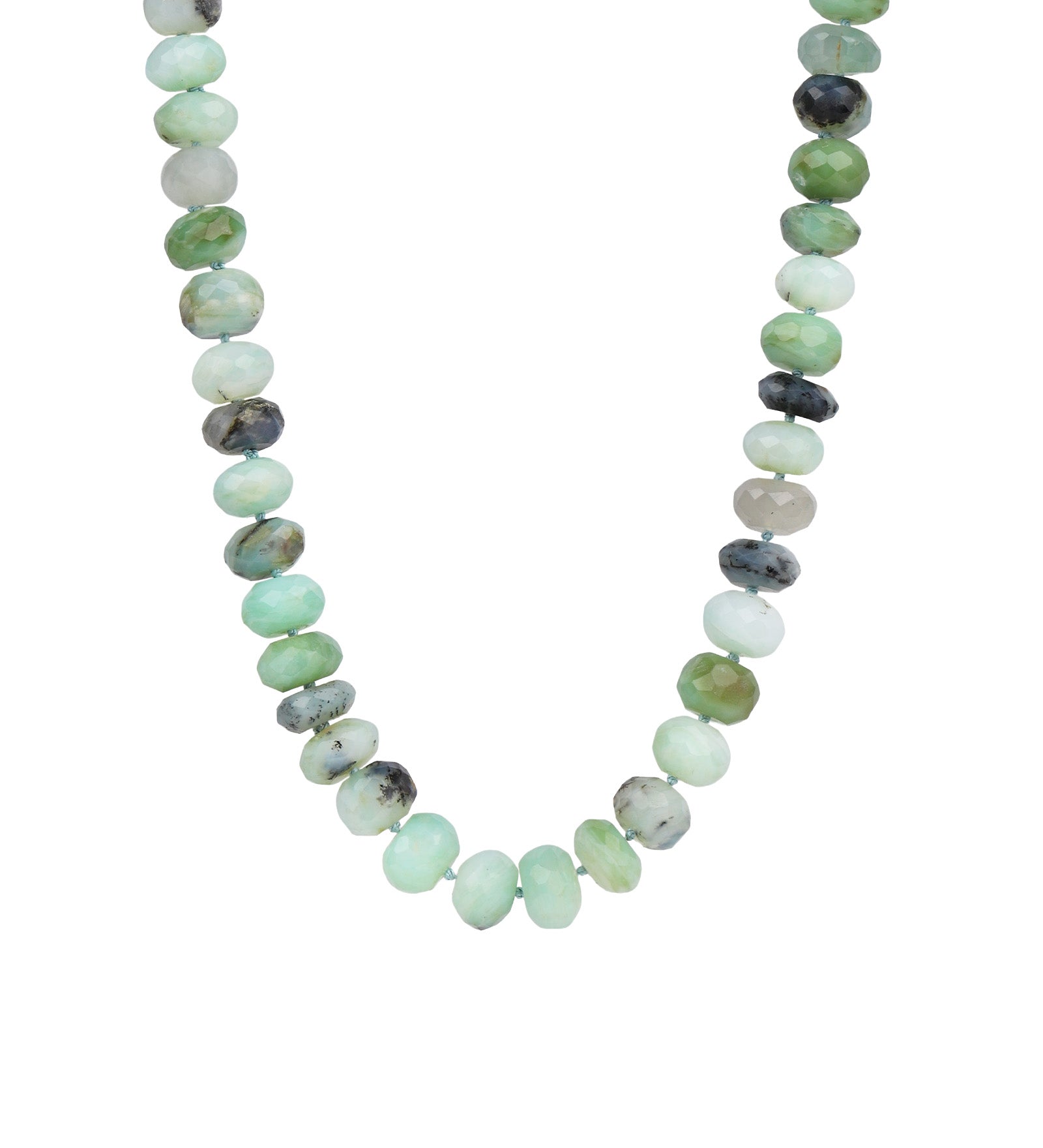 Gem Jar-Faceted Peruvian Opal Rondelle Beaded Necklace | 10.5mm-Necklaces-14k Gold Filled, Peruvian Opal-Blue Ruby Jewellery-Vancouver Canada