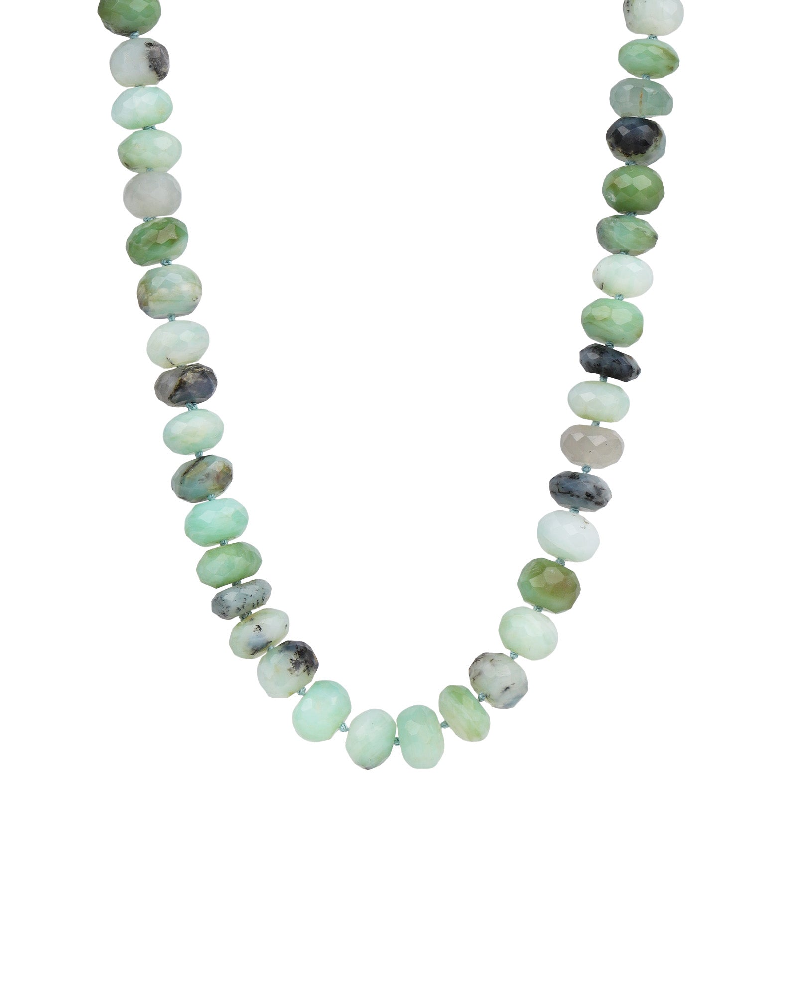 Gem Jar-Faceted Peruvian Opal Rondelle Beaded Necklace | 10.5mm-Necklaces-14k Gold Filled, Peruvian Opal-Blue Ruby Jewellery-Vancouver Canada