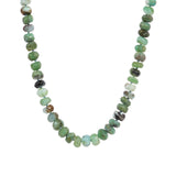 Faceted Chrysoprase Rondelle Beaded Necklace | 8.5mm