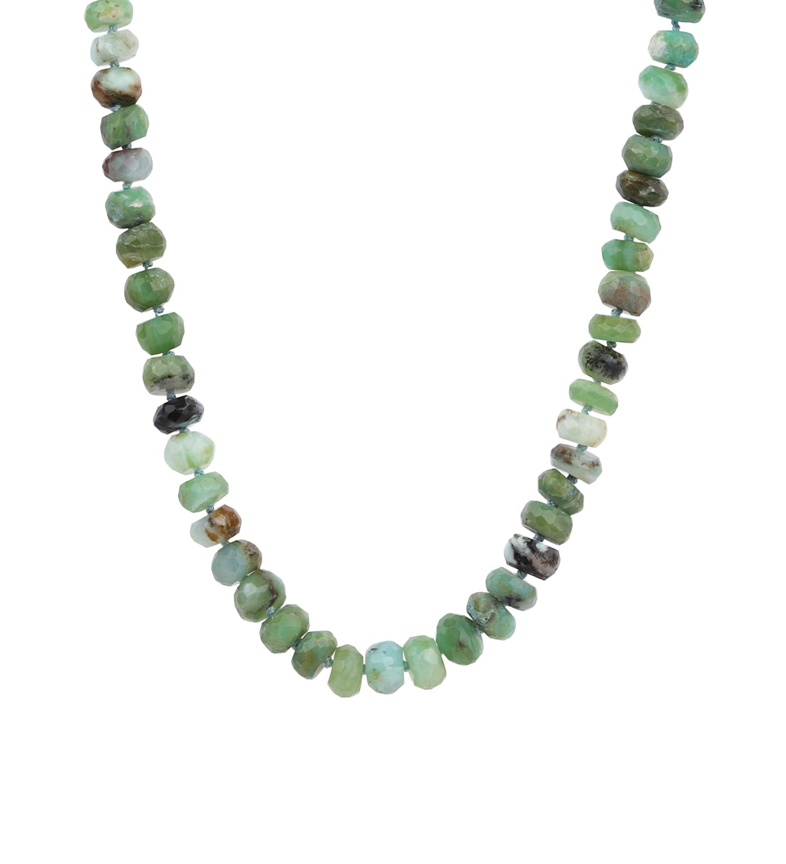 Gem Jar-Faceted Chrysoprase Rondelle Beaded Necklace | 8.5mm-Necklaces-14k Gold Filled, Max Chrysoprase-Blue Ruby Jewellery-Vancouver Canada