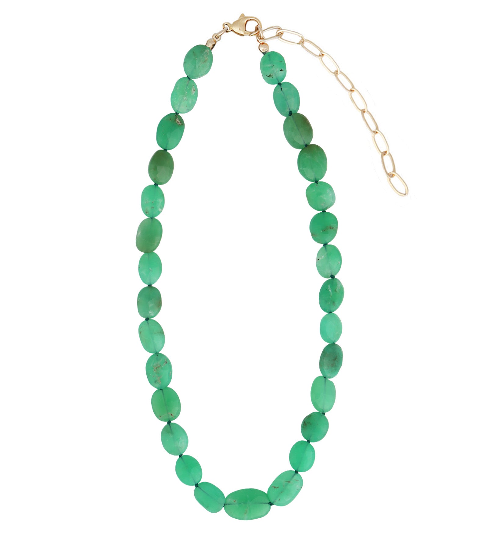 Gem Jar-Faceted Chrysoprase Beaded Necklace-Necklaces-Blue Ruby Jewellery-Vancouver Canada