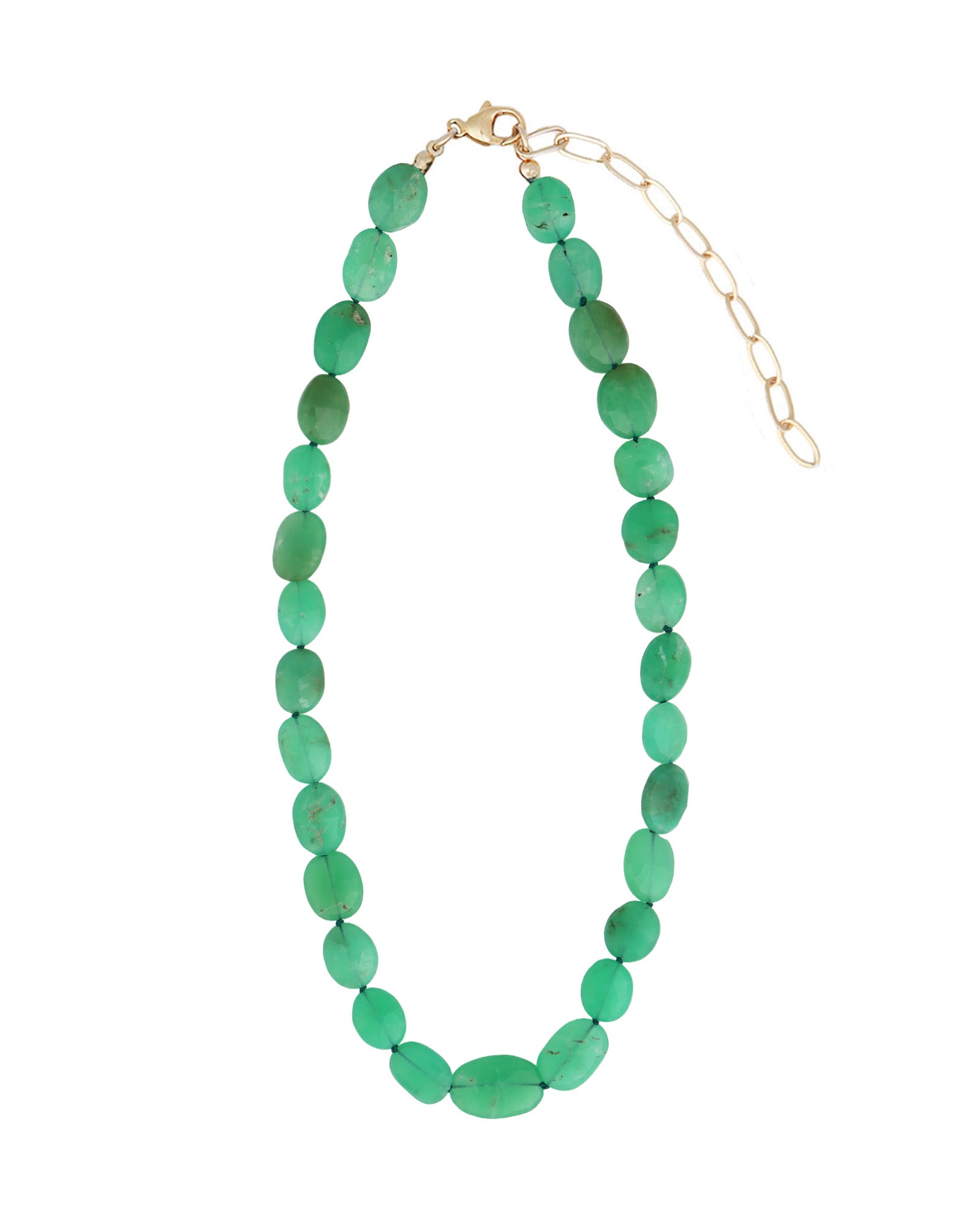 Gem Jar-Faceted Chrysoprase Beaded Necklace-Necklaces-Blue Ruby Jewellery-Vancouver Canada