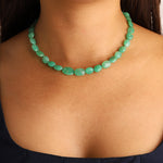 Gem Jar-Faceted Chrysoprase Beaded Necklace-Necklaces-Blue Ruby Jewellery-Vancouver Canada