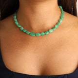 Gem Jar-Faceted Chrysoprase Beaded Necklace-Necklaces-Blue Ruby Jewellery-Vancouver Canada