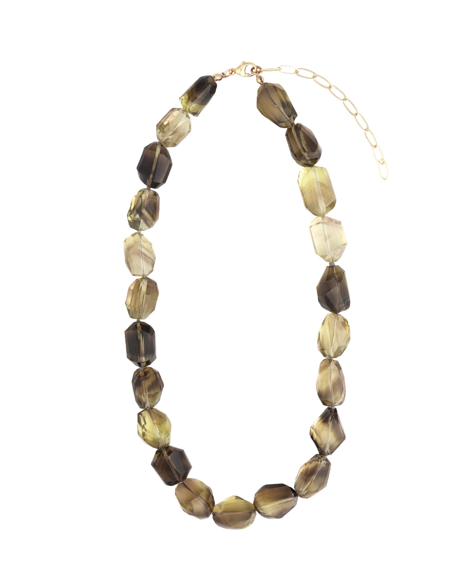 Gem Jar-Faceted Lemon Quartz Beaded Necklace-Necklaces-Blue Ruby Jewellery-Vancouver Canada