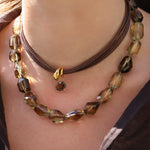 Gem Jar-Faceted Lemon Quartz Beaded Necklace-Necklaces-Blue Ruby Jewellery-Vancouver Canada
