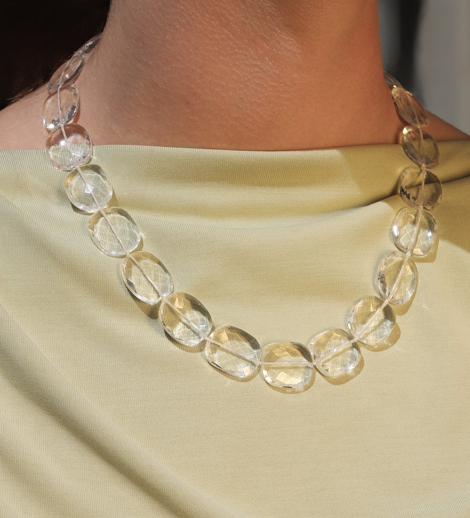 Gem Jar-Faceted Crystal Quartz Beaded Necklace-Necklaces-Blue Ruby Jewellery-Vancouver Canada
