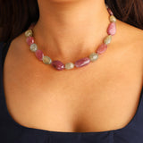 Multi Sapphire Beaded Necklace