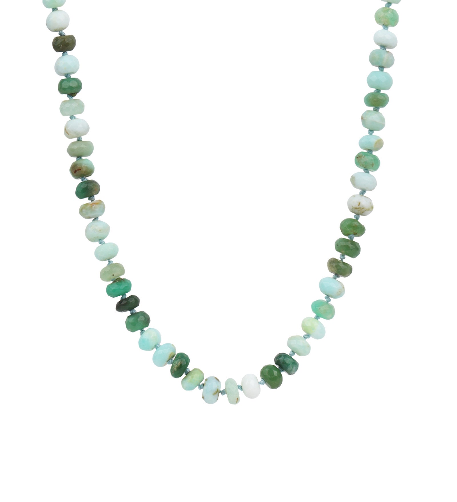 Gem Jar-Faceted Peruvian Opal Rondelle Beaded Necklace | 8.5mm-Necklaces-14k Gold Filled, Peruvian Opal-Blue Ruby Jewellery-Vancouver Canada