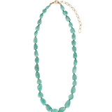 Carved Emerald Beaded Necklace