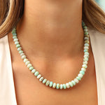 Gem Jar-Faceted Peruvian Opal Rondelle Beaded Necklace | 8.5mm-Necklaces-Blue Ruby Jewellery-Vancouver Canada