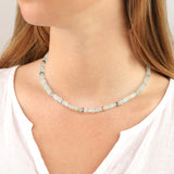 Gem Jar-Moss Aquamarine Beaded Necklace | 5mm-Necklaces-Blue Ruby Jewellery-Vancouver Canada
