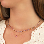 Stoned By Gem Jar-Pink Topaz Pear Cable Chain Necklace | 6mm-Necklaces-Blue Ruby Jewellery-Vancouver Canada