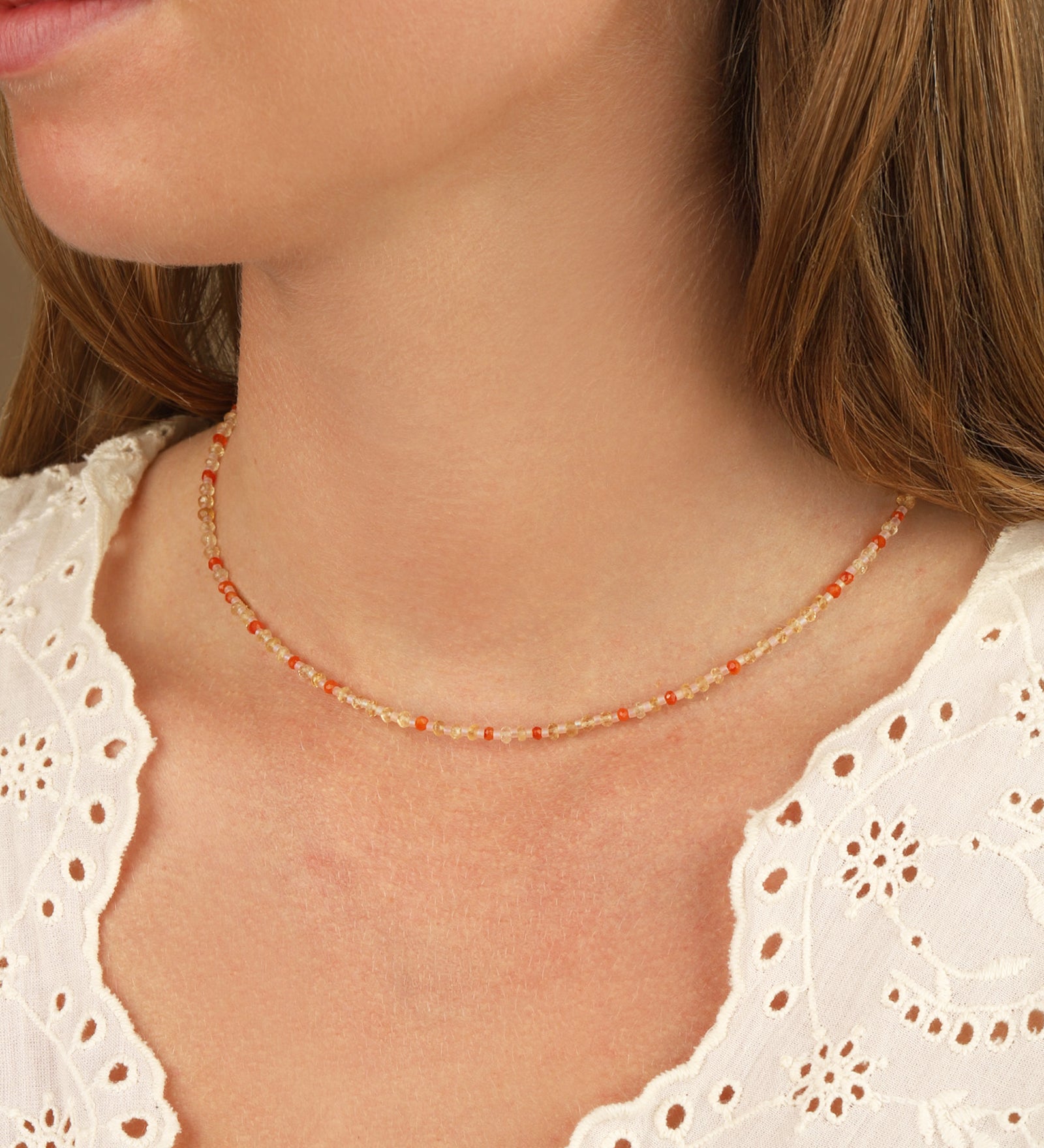 Gem Jar-Citrine & Carnelian Miyuki Bead Necklace-Necklaces-Blue Ruby Jewellery-Vancouver Canada