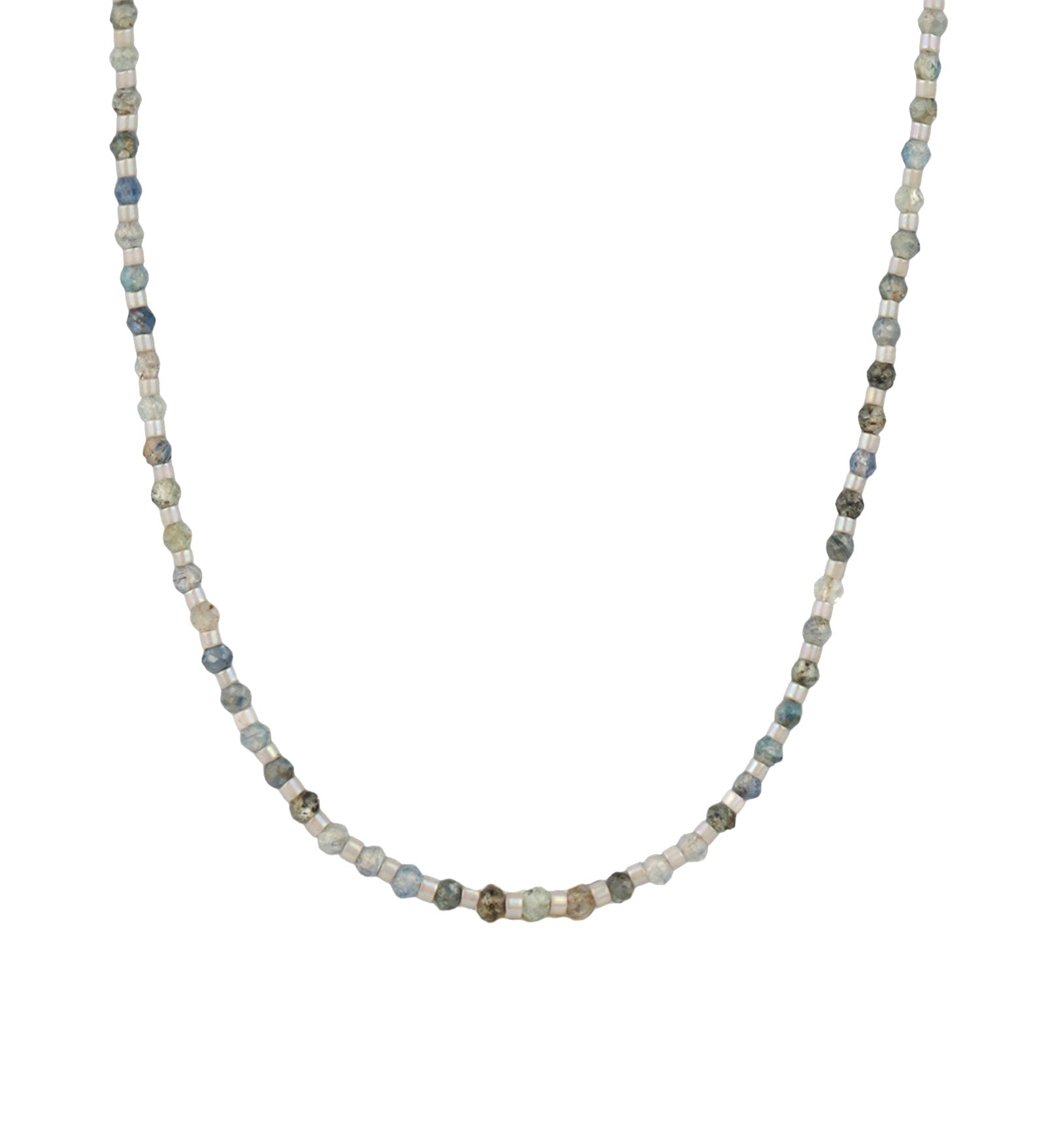 Gem Jar-Kyanite Miyuki Bead Necklace-Necklaces-14k Gold Filled, Kyanite-Blue Ruby Jewellery-Vancouver Canada