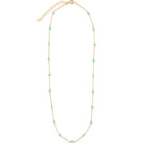 Apatite & Amazonite Station Necklace 14k Gold Filled, Apatite, Amazonite