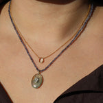 Stoned By Gem Jar-Prasiolite Pear Cable Chain Necklace-Necklaces-Blue Ruby Jewellery-Vancouver Canada