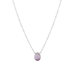Stoned By Gem Jar-Amethyst Pear Cable Chain Necklace-Necklaces-Sterling Silver, Amethyst-Blue Ruby Jewellery-Vancouver Canada