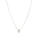 Pear Stone Cable Necklace Sterling Silver, Moonstone